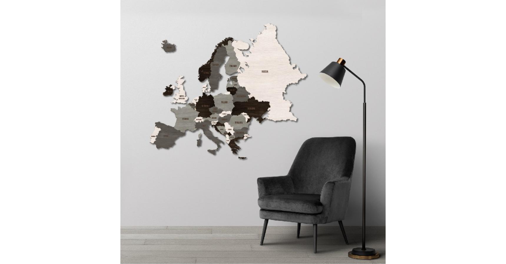 3D Európa térkép zenM Wall4Me Világtérkép webáruház