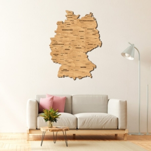 2D Németország fa térkép - Tölgy