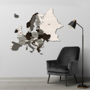 3D Wood Europe Map - "ZEN"