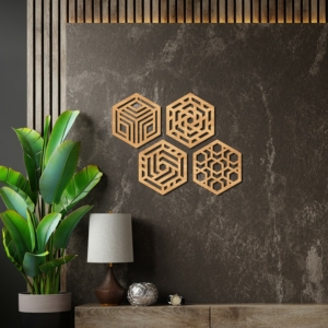 Wall panel - Hexagon set 5