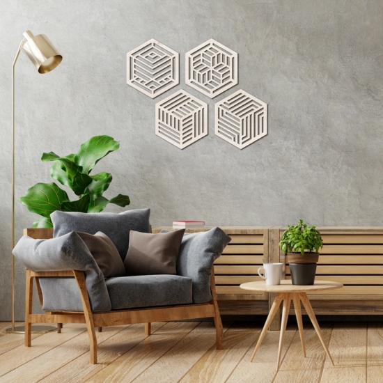 Wall panel - Hexagon set 2