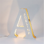 Picture 2/2 -Wooden wall letter lamp